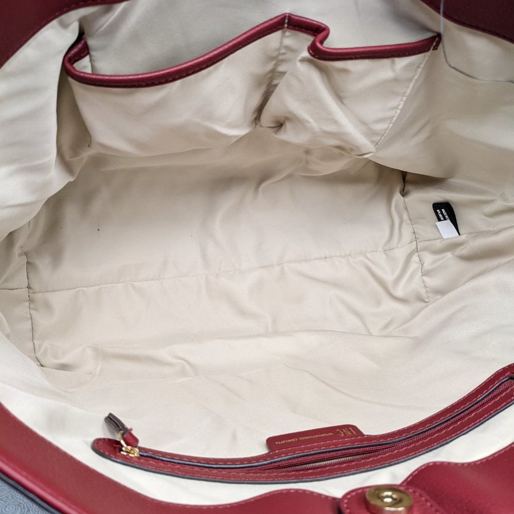 INC Zoiey faux-leather women's XL tote bag - RED - Picture 5 of 7